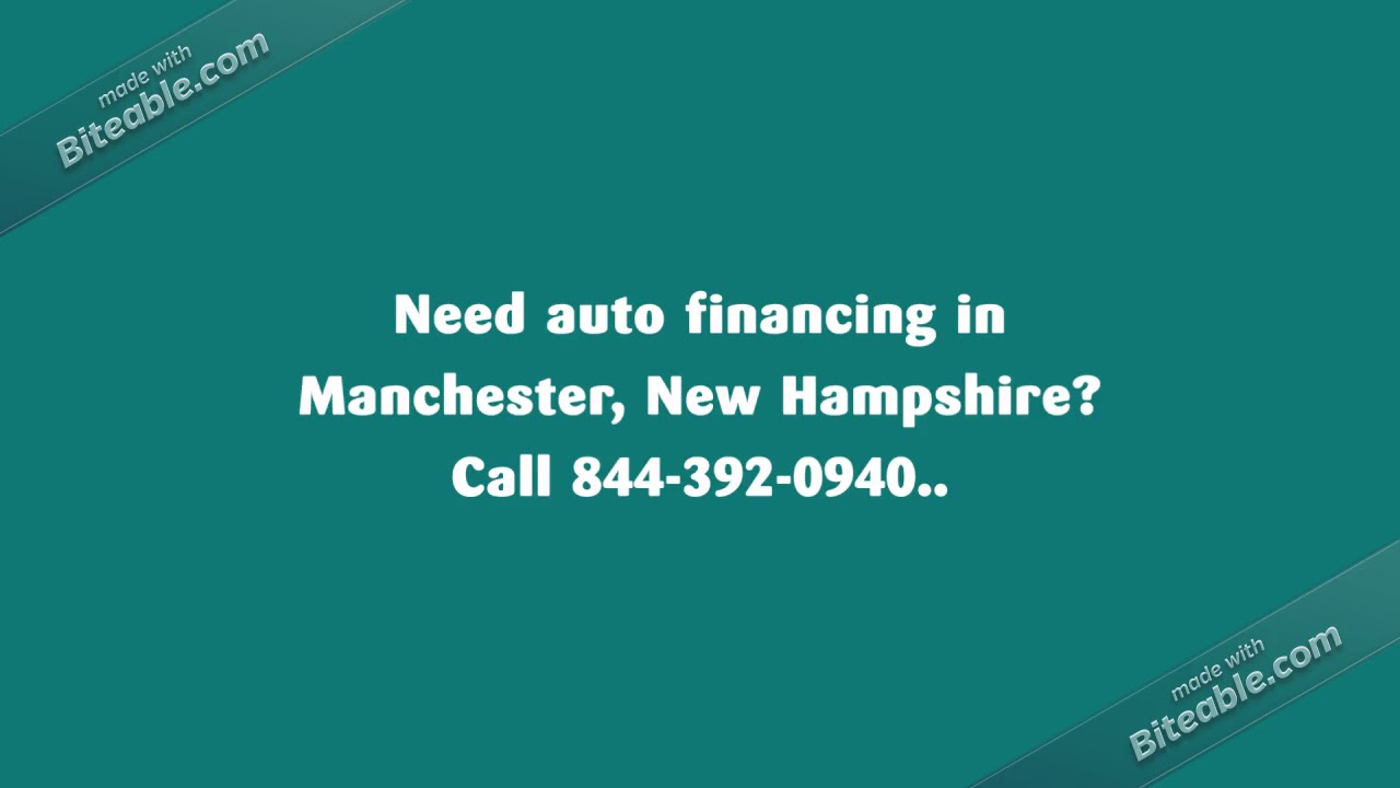 Manchester, New Hampshire Bad Credit Auto Financing YouTube
