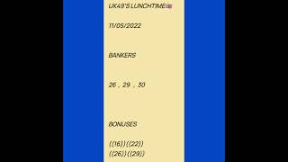 BEST UK49'S LUNCHTIME PREDICTIONS