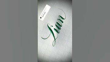 Copperplate calligraphy, tutorial: how I write your name #lian