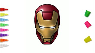 How to draw Iron Man Mask easy step by step