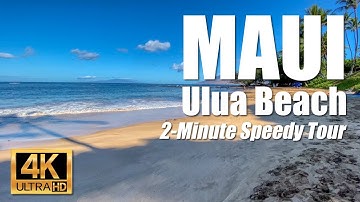 Quick view using hyper lapse showing all of diving-lesson site Ulua Beach, Wailea, Maui, Hawaii 4K