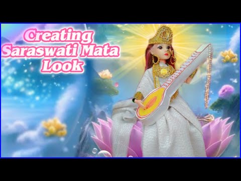 Creating Saraswati Mata look / Saraswati Pooja special video/ ✨🥰