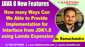 How many Ways Can We Able to Provide Implementation for Interface from JDK1.8 using Lamda Expession