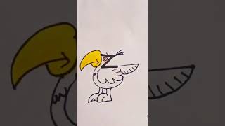 how to draw a bird using letter Z#shorts#drawing for beginners