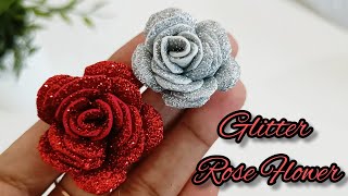 How to make a Rose Flower with Glitter Foam Sheet | Glitter Foam Sheet| DIY Craft ideas..#shorts