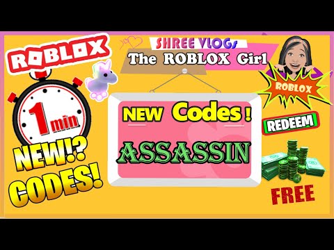 Roblox Assassin Codes In 60 Seconds New Latest Codes In 1 Mi U Robloxshree - roblox free codes for assassin