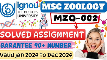 😲MSC ZOOLOGY|| MZO-002  SOLVED ASSIGNMENT ✅90+ Number पक्के #msczoology #video #ignou #viralreels