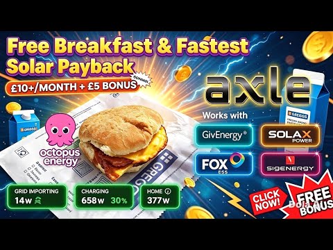 Free Breakfast & Fastest  Solar PV pay back #Octopus #AXEL #vpp #solar