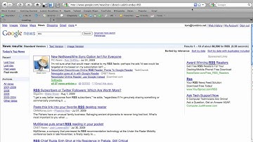 Subscribing to RSS feeds of Google News Searches