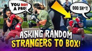 ASKING RANDOM STRANGERS IN LA TO BOX!!