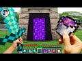 Minecraft in real life pov realistic nether portal minecraft rtx animation  