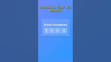 Countdown Timer with ChatGPT Using HTML | CSS | JS #shorts #yshorts #countdowntimer #chatgpt