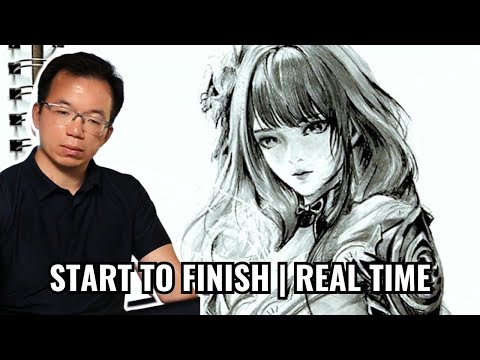 ✍️ Shading Technique | Raiden Shogun | Full Process | Relax Music and Draw Along | 雷电将军 【原神】