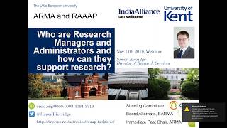 India Research Management Initiative | Webinar 11 November 2019
