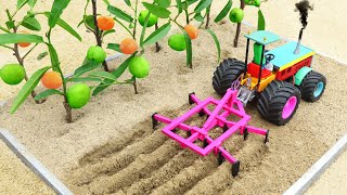 Diy mini tractor making agriculture cultivator for Peach Farming | pough machine @sanocreator