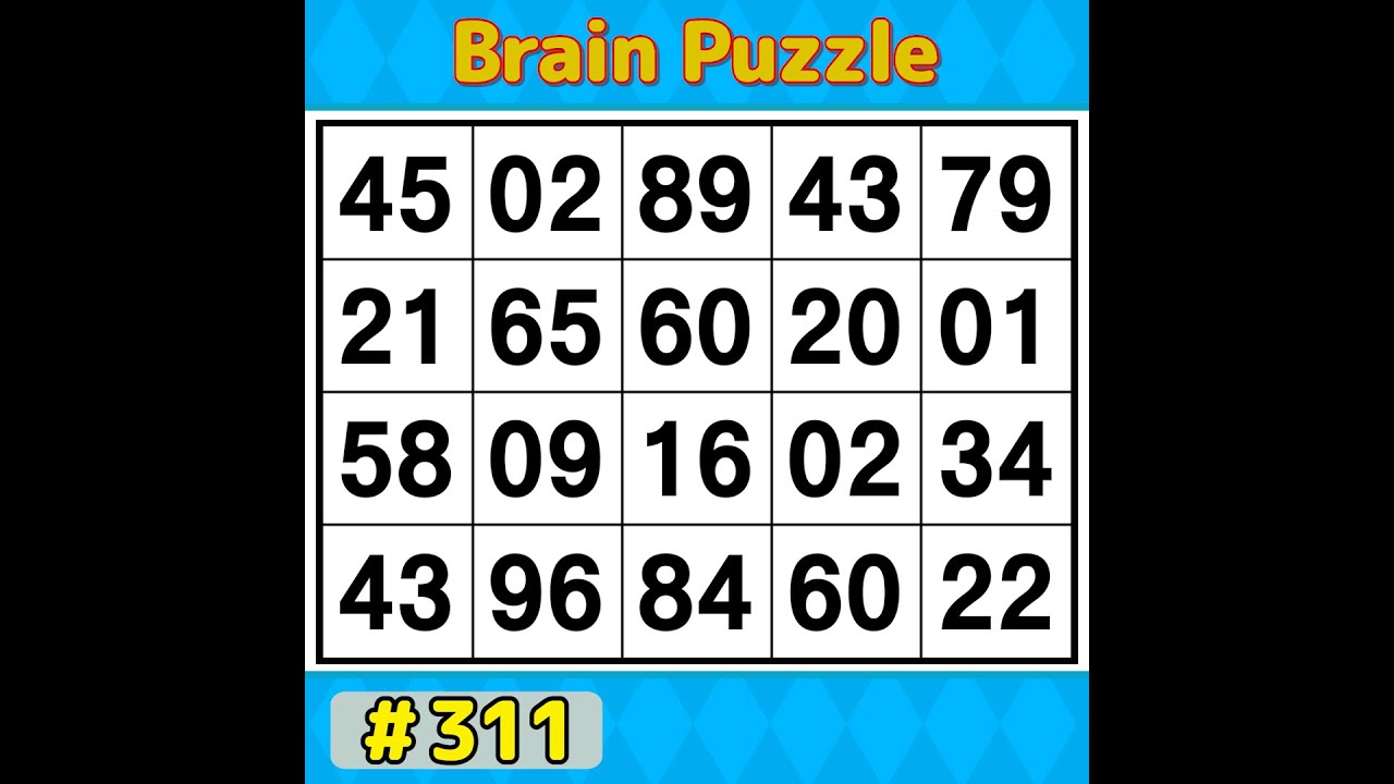 【Number Search】 90% of people can't find the correct answer. 《Brain training》 #311