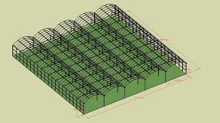 Greenhouse model parts assembly installation and simulation exercise