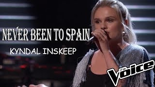 Kyndal Inskeep &quot;Never Been to Spain&quot; Lyric - The Voice Blinds 2019