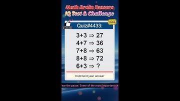 Math Brain Teasers: IQ Test & Challenge 4433 #mathquiz #mathpuzzle