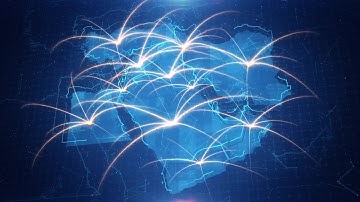 Middle East Map Connection 4K Stock Motion Graphics
