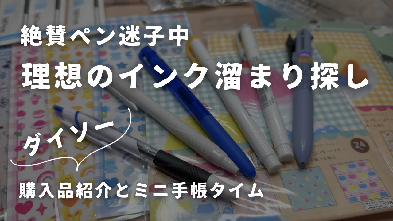 インク溜まりが出るペンを探して今日もペン迷子｜ダイソー購入品とプチ手帳タイム（声あり）　＃795