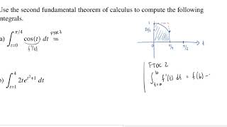 Quiz 2 Problem 5 Second Fundamental Theorem of Calculus