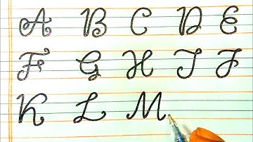 How to write English capital letter in four lines | Cursive writing A to Z | Cursive writing