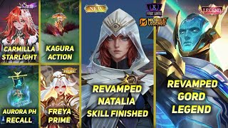 Details REVAMPED GORD SKIN LEGEND, REVAMP NATALIA NEW SKILL UPDATE, CARMILLA STARLIGHT SKIN -MLBB NEW UPDATE Update