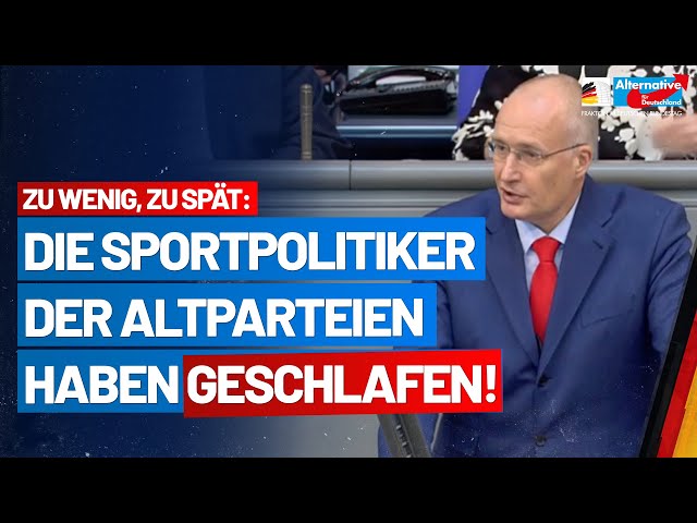 Die Sportpolitiker der Altparteien haben geschlafen! Jörn König - AfD-Fraktion im Bundestag