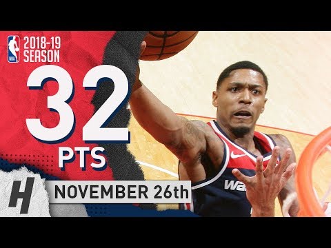 Bradley Beal Full Highlights Wizards vs Rockets 2018.11.26 - 32 Pts, 4 Assists!