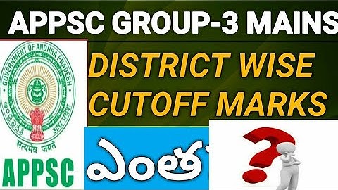 Appsc group 3 cut off marks 2017