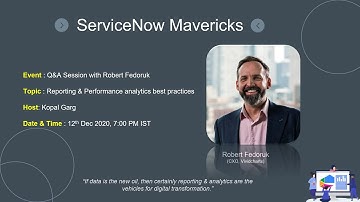 ServiceNow Mavericks Live Session | Special Guest Robert Fedoruk | Reporting and PA