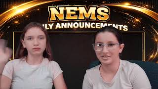 NEMS Daily Announcements 8/21/26