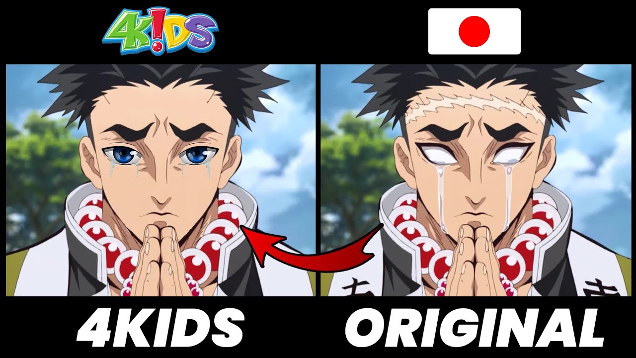 4KIDS CENSORSHIP in Anime DEMON SLAYER Part 10 YouTube