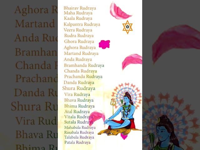 rudra shiva stotram mantra with lyrics #shivstotram #rudrastotram class=