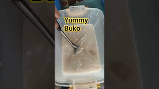 Mainit ang panahon kaya tara kain tayo buko with condensed its so yummy