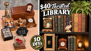 I Turned $40 of Thrift Store Finds Into Vintage Library Decor