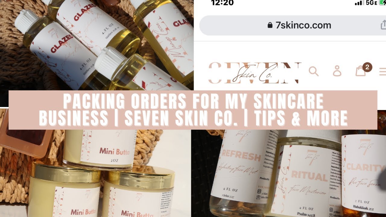 How I pack orders for my skincare business using Shopify |Packing Body Butters and More Skincare