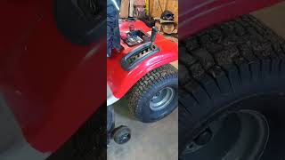 transmission  belt  and mower deck belt installation job on the poulan XT mower