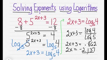 Solving Exponential Equations using Logarithm - (Change of Base)