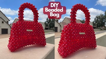 DIY BALENCIAGA HOURGLASS : HOW TO MAKE BALENCIAGA HOURGLASS BEADED BAG || BEGINNER FRIENDLY TUTORIAL
