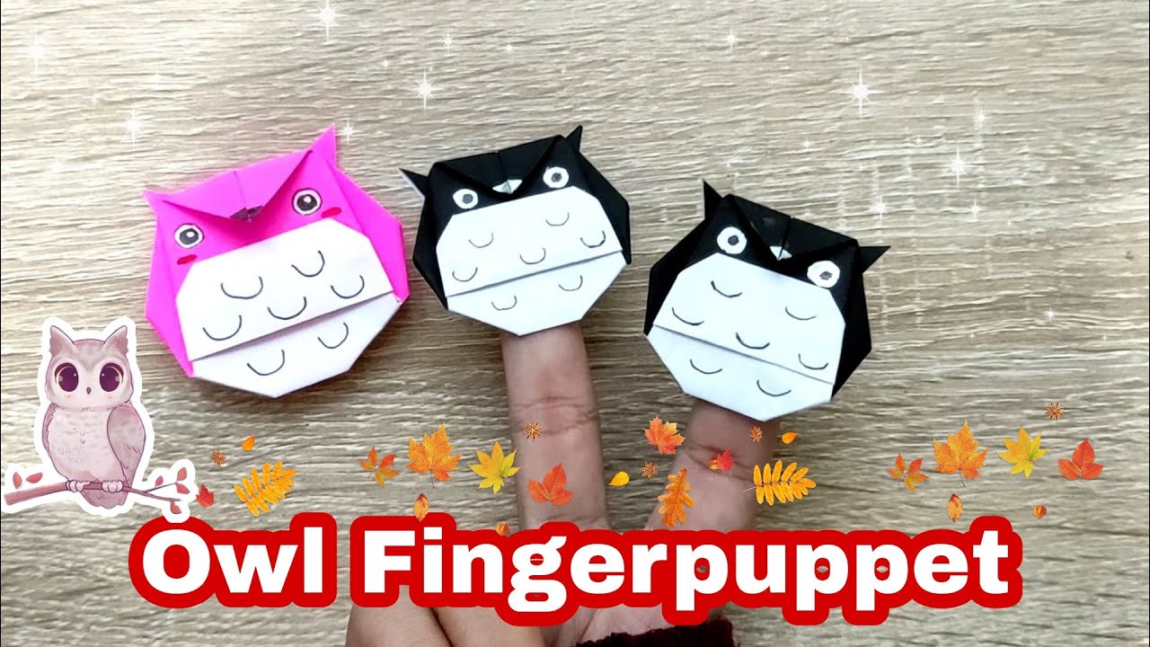 DIY Boneka Jari | Cara Membuat  Origami Boneka Jari Burung Hantu | Paper Craft | Origami untuk Anak