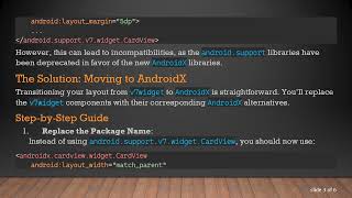 How to Replace v7widget with AndroidX in Android Studio