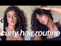Curly hair routine  vlogmas