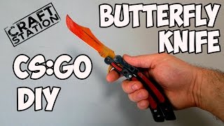 How to make Butterfly knife from CS:GO  with templates