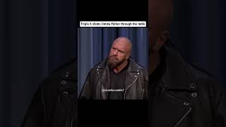 Jimmy Fallon Gets Slammed By Triple H Through A Table