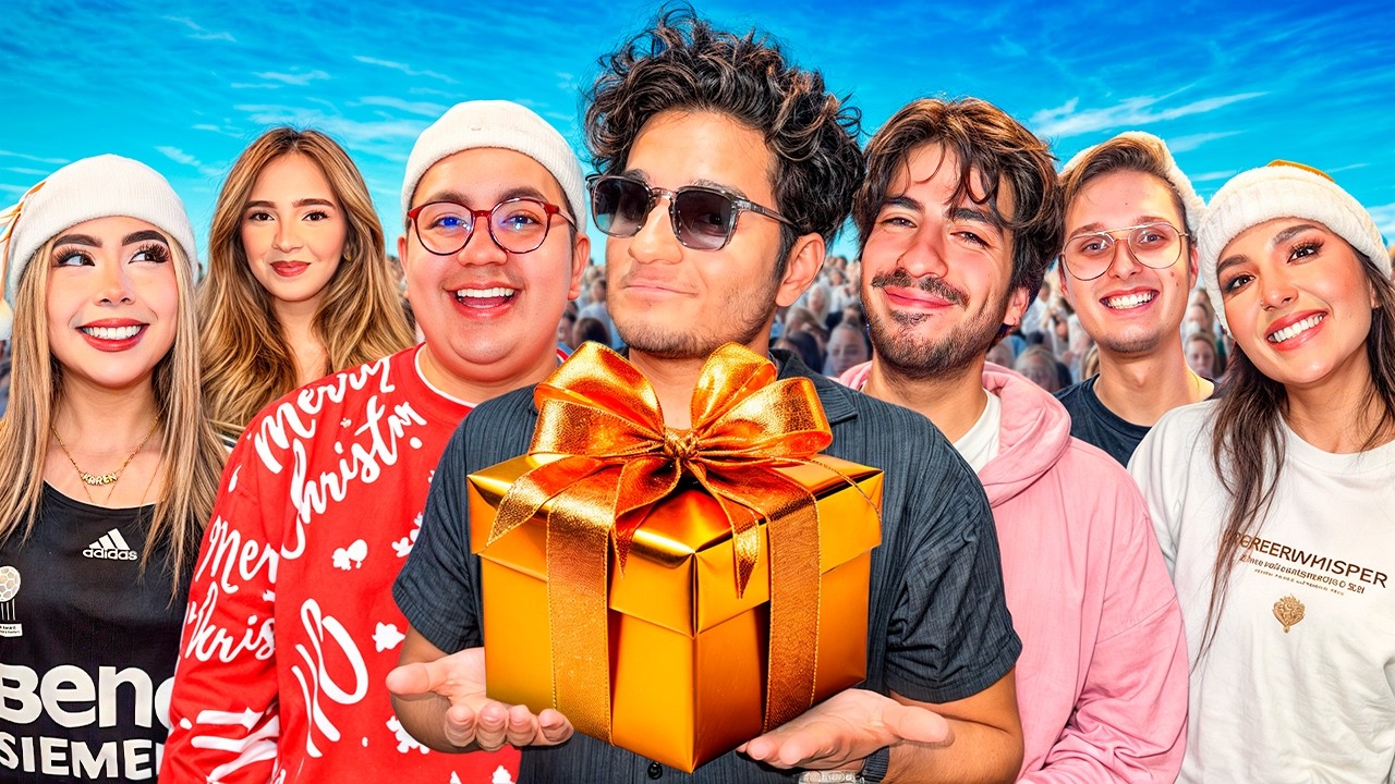 Le di un regalo a 100 YOUTUBERS