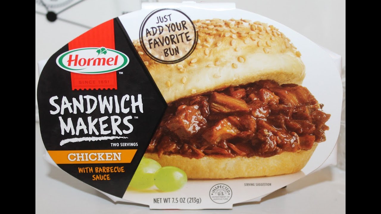Hormel Sandwich Makers Chicken With Barbecue Sauce Review YouTube