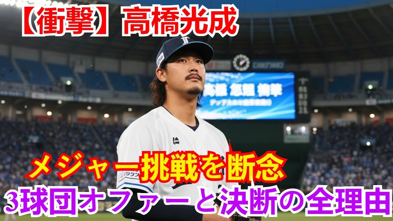 【衝撃】西武・高橋光成がメジャー挑戦を断念し残留を決断した全理由 | 3球団からのオファーと決断の舞台裏
