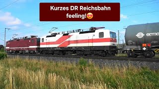 KBS820 & VDE8.1: BR143 EBS 243 822 m. Kesselzug, viele ICE, DB Netz Instandhaltung, IC2, FTX & BR612